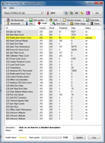 maxtor B 80gb Health.JPG