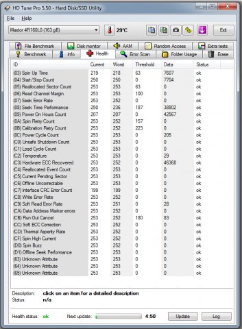 maxtor C 160gb Health.JPG